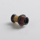 Authentic Auguse Era V2 510 Straight Drip Tip for RBA / RTA / RDA Atomizer - Black + Yellow, Stainless Steel + PEI, 18.5mm