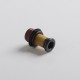 Authentic Auguse Era V2 510 Straight Drip Tip for RBA / RTA / RDA Atomizer - Black + Yellow, Stainless Steel + PEI, 18.5mm