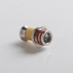 Authentic Auguse Era V2 510 Straight Drip Tip for RBA / RTA / RDA Atomizer - SS + Yellow, Stainless Steel + PEI, 18.5mm