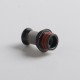 Authentic Auguse Era V2 510 Straight Drip Tip for RBA /RTA /RDA Atomizer - Black +Translucent Black, Stainless Steel+PEI, 18.5mm