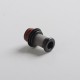 Authentic Auguse Era V2 510 Straight Drip Tip for RBA /RTA /RDA Atomizer - Black +Translucent Black, Stainless Steel+PEI, 18.5mm