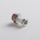 Authentic Auguse Era V2 510 Straight Drip Tip for RBA / RTA / RDA Atomizer - SS + Translucent White, Stainless Steel + Acrylic