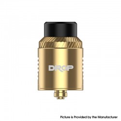 Authentic Digi Drop V1.5 RDA Rebuilable Dripping Atomizer w/ BF Pin - Gold, Dual Coil Configuration, 24mm Diameter