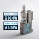 Authentic Digiflavor Z1 SBS Kit 80W VV VW Box Mod + Siren 3 GTA - Silver Gray Scallop Shell, 1 x 18650