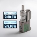 Authentic Digi Z1 SBS Kit 80W VV VW Box Mod + Siren 3 GTA - Silver Gray Stabwood, 1 x 18650