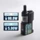 Authentic Digiflavor Z1 SBS Kit 80W VV VW Box Mod + Siren 3 GTA - Black Abalone Shell, 1 x 18650