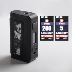 [Ships from Bonded Warehouse] Authentic VandyVape Gaur-21 200W Dual 21700 Box Mod - Inkstone Black, VW 5~200W, 2 x 18650/20700