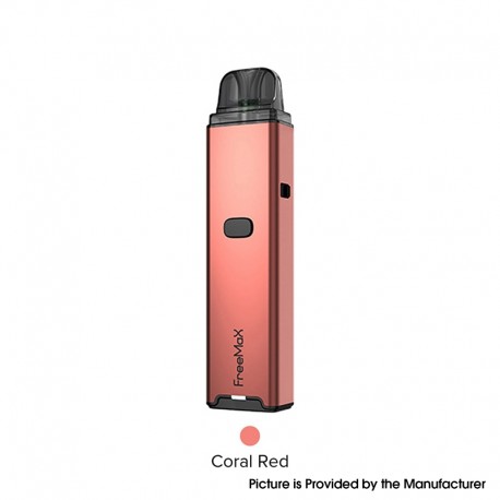 [Ships from Bonded Warehouse] Authentic FreeMax Onnix 20W Pod System Kit - Coral Red, 1100mAh, 3.5ml, RDL 0.5ohm / MTL 1.0ohm