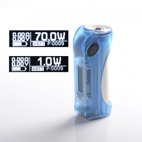 Authentic ULTRONER Alieno 70W TC VW Variable Wattage Box Mod - Blue, ABS, 1~70W, 1 x 18650, SEVO 70 Chipset