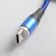 Authentic Kumiho K1 V2 3 in 1 Magnetic 3A Braided Fast Charge Sync Cable for for iPhone 12/ Samsung / Huawei / Xiao MI - Blue