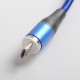 Authentic Kumiho K1 V2 3 in 1 Magnetic 3A Braided Fast Charge Sync Cable for for iPhone 12/ Samsung / Huawei / Xiao MI - Blue