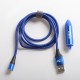 Authentic Kumiho K1 V2 3 in 1 Magnetic 3A Braided Fast Charge Sync Cable for for iPhone 12/ Samsung / Huawei / Xiao MI - Blue