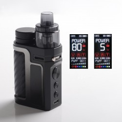 Authentic OBS Oner 80W VW Pod System Kit - Carbon Black, 5~80W, Side-by-Side, 1 x 18650, 5.0ml Pod Cartridge, 0.4ohm/0.2ohm