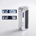 Authentic Augvape Foxy One 120 Box Mod - Silver + Black Leather, 5~120W, 1 x 18650 / 20700 / 21700