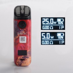 [Ships from Bonded Warehouse] Authentic SMOK NOVO 4 25W Pod System Kit - Red Stabilizing Wood, 5~25W, 800mAh, 2.0ml, 0.8ohm