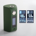 Authentic asMODus Minikin 2 180W 1.0" Touch Screen TC VW Variable Wattage Box Mod - Army Green, 5~180W, 212~572'F, 2 x 18650