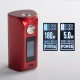 Authentic asMODus Minikin 2 180W 1.0" Touch Screen TC VW Variable Wattage Box Mod - Red, 5~180W, 212~572'F, 2 x 18650