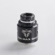 Authentic ThunderHead Creations THC Tauren MAX RDA Rebuildable Dripping Vape Atomizer w/ BF Pin - Silver Black, 25mm Diameter
