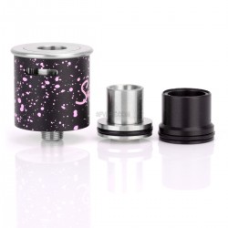 Authentic Wotofo Sapor RDA Rebuildable Dripping Atomizer - Black + Pink, Stainless Steel, 22mm Diameter