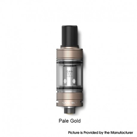 Authentic SMOKTech SMOK Gram-16 Sub Ohm Tank Clearomizer Atomizer - Pale Gold, 2.0ml, 0.6ohm, 16mm Diameter