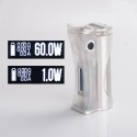 Authentic Ambition Mods and R. S. S.Mods Hera 60W VW Box Mod - Clear Frosted, 1~60W, SS316 + PC, 1 x 18650