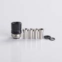 Mission Tips Whistle V2 Style Drip Tip w/ Airflow Bores for BB / Billet Box Mod Kit - Black, POM, 4.6 /4.5 /3.5 /2.5 /1.5mm