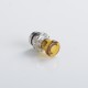 Authentic VXV Soulmate RTA Pod Replacement Tank Tube + 510 Drip Tip - Amber + SS