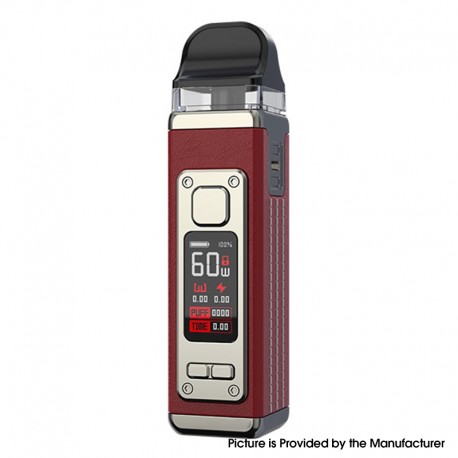 Authentic SMOKTech SMOK RPM 4 60W Pod System Starter Kit - Red Leather, 5~60W, 1650mAh, 5.0ml Pod Cartridge, 0.23ohm