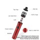 [Ships from Bonded Warehouse] Authentic Vaporesso GTX GO 40 Pod System Pen Kit - Red, 5~40W, 1500mAh, 3.5ml GTX Pod 22, 0.6ohm