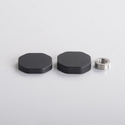 Authentic Dovpo x Suicide Mods Abyss AIO Kit Replacement Side-By-Side Kit - Black, 1 x 18650 Cap, 1 x21700 Cap, 1 x510 Connector
