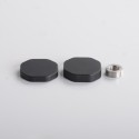 Authentic Dovpo x Suicide Mods Abyss AIO Kit Replacement Side-By-Side Kit - Black, 1 x 18650 Cap, 1 x21700 Cap, 1 x510 Connector