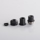 Authentic Dovpo x Suicide Mods Abyss AIO 60W Kit Replacement Drip Tip Pack - Black, 1 x Drip Tip Base, 3 x Mouthpiece