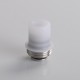 Authentic Dovpo x Suicide Mods Abyss AIO 60W Kit Replacement Drip Tip Pack - White, 1 x Drip Tip Base, 3 x Mouthpiece