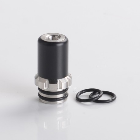 Authentic Auguse 510 Drip Tip for RBA / RTA / RDA Atomizer - Black, Stainless Steel+ PC, 19.5mm