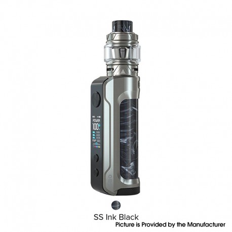 Authentic OBS Engine 100W VW Mod + Engine S Tank Mod Kit - SS Ink Black, 5~100W, 1 x 18650 / 20700 / 21700, 6.0ml, 25.5mm