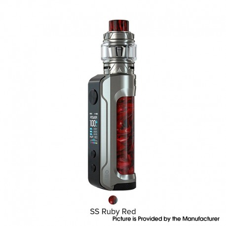 Authentic OBS Engine 100W VW Mod + Engine S Tank Mod Kit - SS Ruby Red, 5~100W, 1 x 18650 / 20700 / 21700, 6.0ml, 25.5mm