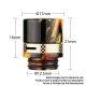 Authentic Reewape RS330 810 Drip Tip w/ Air Regulating Ring for RBA / RTA / RDA - Blue + Black + Yellow, Resin + Steel (1 PC)