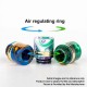 Authentic Reewape RS330 810 Drip Tip w/ Air Regulating Ring for RBA / RTA / RDA - Blue + Black + Yellow, Resin + Steel (1 PC)