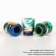 Authentic Reewape RS330 810 Drip Tip w/ Air Regulating Ring for RBA / RTA / RDA - Blue + Black + Yellow, Resin + Steel (1 PC)