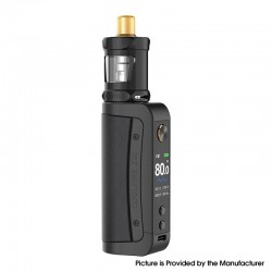 [Ships from Bonded Warehouse] Authentic Innokin Coolfire Z80 Box Mod Kit with Zenith II Tank Atomizer - Leather Black, VW 6~80W