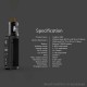 Authentic Innokin Coolfire Z80 Box Mod Kit with Zenith II Tank Atomizer - Leather Black, VW 6~80W, 1 x 18650, 5.5ml, 0.3/ 0.8ohm