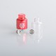 Authentic Damn Vape Mongrel RDA Rebuildable Dripping Vape Atomizer - Red, 25.4mm / 26mm, with Spare Top Cap, Subway Edition