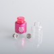 Authentic Damn Vape Mongrel RDA Rebuildable Dripping Vape Atomizer - Pink, 25.4mm / 26mm, with Spare Top Cap, Subway Edition