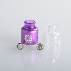 Authentic Damn Mongrel RDA Rebuildable Dripping Atomizer - Purple, 25.4mm / 26mm, with Spare Top Cap, Subway Edition