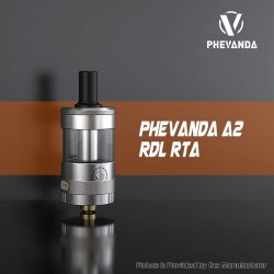 Authentic Phevanda A2 RDL RTA Rebuildable Tank Vape Atomizer 4.0ml, 23mm Diameter