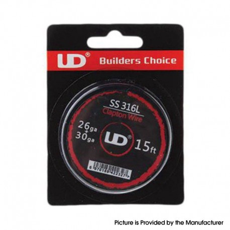 [Ships from Bonded Warehouse] Authentic UD Clapton Wire for RBA Atomizer - 26GA + 30GA, SS316L, 15ft (5m)
