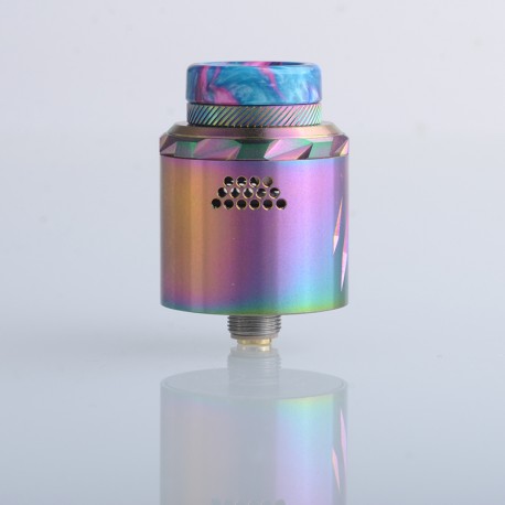 Authentic VandyVape Rath RDA Rebuildable Dripping Atomizer - Rainbow, Single / Dual Coil Configuration, 24mm Diameter