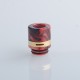 Authentic Reewape RS330 810 Drip Tip w/ Air Regulating Ring for RBA / RTA / RDA - Black + Red, Resin + Steel (1 PC)