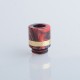 Authentic Reewape RS330 810 Drip Tip w/ Air Regulating Ring for RBA / RTA / RDA - Black + Red, Resin + Steel (1 PC)