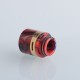 Authentic Reewape RS330 810 Drip Tip w/ Air Regulating Ring for RBA / RTA / RDA - Black + Red, Resin + Steel (1 PC)